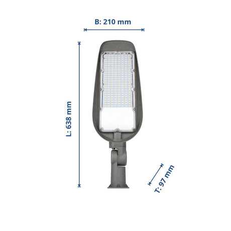 LED-Straßenleuchte, 150 W, 15000 lm, IP65, 2700 K - Lichttechnik24.de