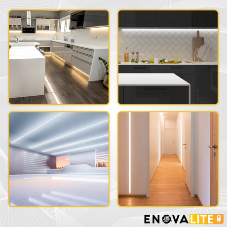 LED-Streifen mit CCT-Funktion, warm-, neutral-, und kaltweißes Licht, 5 Meter Länge, 60LED/m, 24 V, 10 mm.