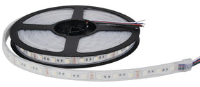 LED-Streifen, RGB und warmweißes Licht, 5 Meter Länge, IP65, 60LED/m, 24 V, 10 mm.