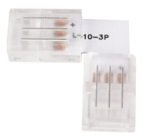 LED-Streifen Verbinder, L-förmig, 3 polig, für 10 mm CCT LED-Streifen geeignet.