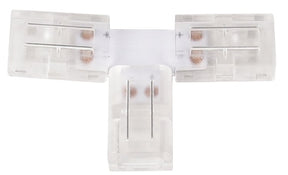 LED-Streifen Verbinder, T-förmig, 2 polig, für 10 mm LED-Streifen geeignet.