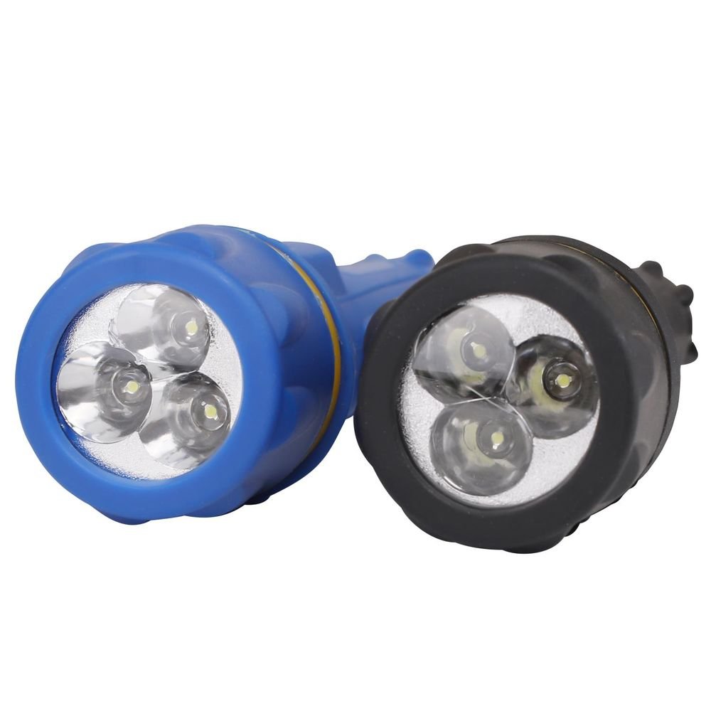 LED-Taschenlampe, schwarz/blau, 15 lm, IPX3 –