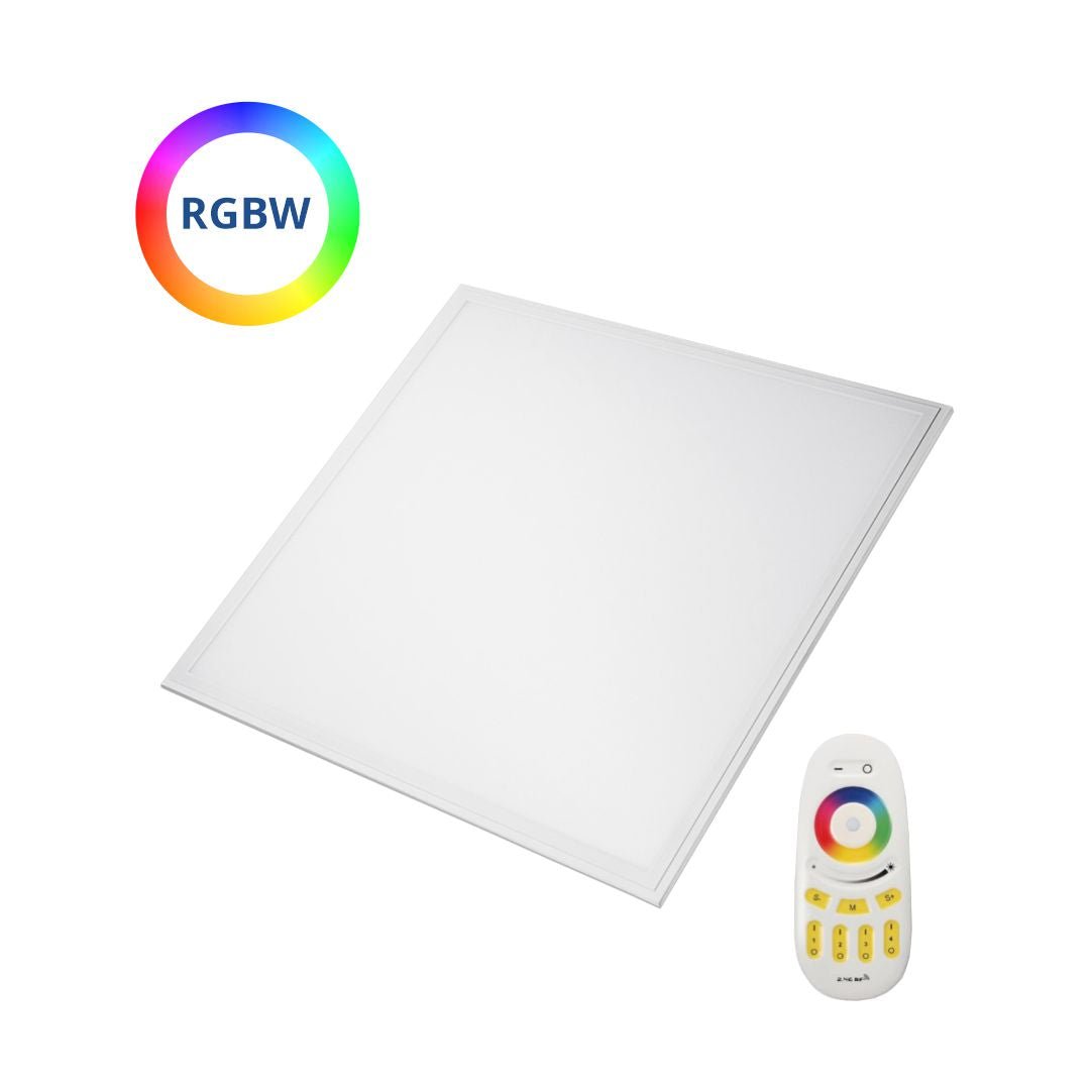 LECOM RGBW LED Panel 62x62x3 cm inkl. Fernbedienung Multicolor