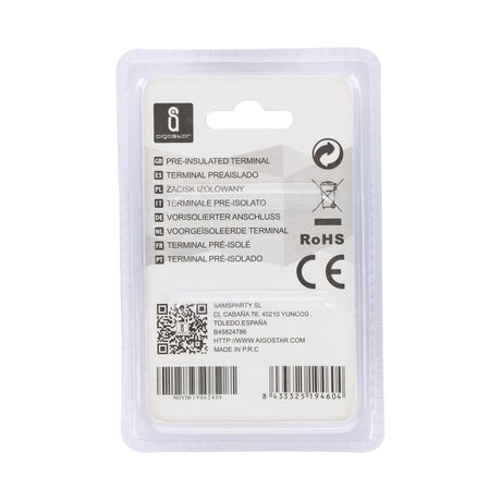 Rundsteckverbinder, isoliert, 20 Stk., 1,25 - 4 mm², 20 x 6,8 x 4,3 mm, gelb.
