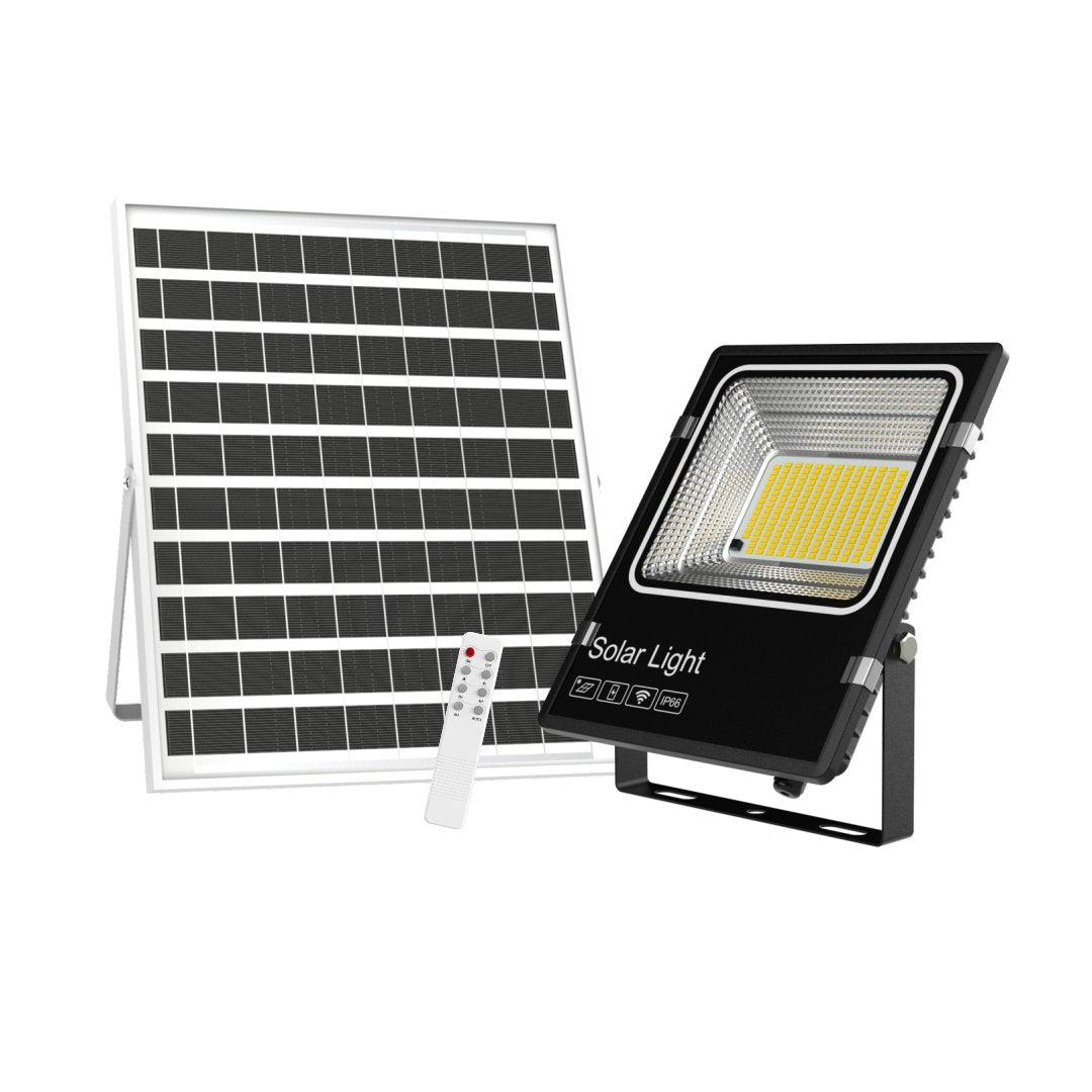 Solarstrahler, LED-Fluter, Solar mit Akku, 50 W, 700 lm, 6500K, IP66 –