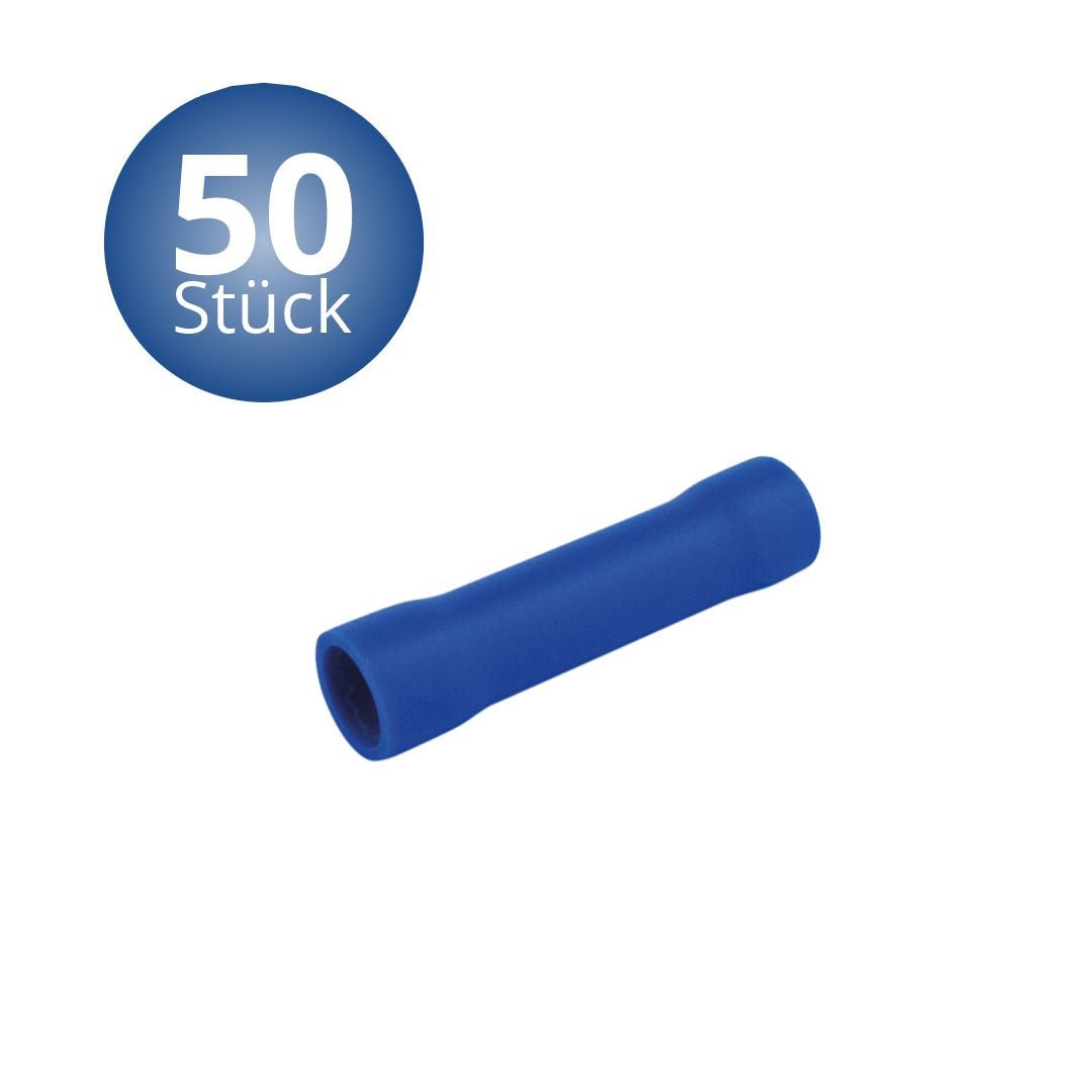 Stoßverbinder 1.5-2.5 mm 50 Stück blau in Plastikbox  Lichttechnik24.de.