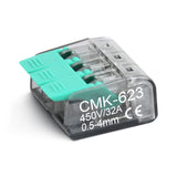 Verbindungsklemmen CMK-623, 3-polig, 2 Stk., grau-grün  Lichttechnik24.de.