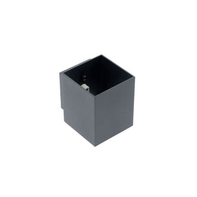 Wandleuchte für G9-Leuchtmittel, schwarz, quadratisch.