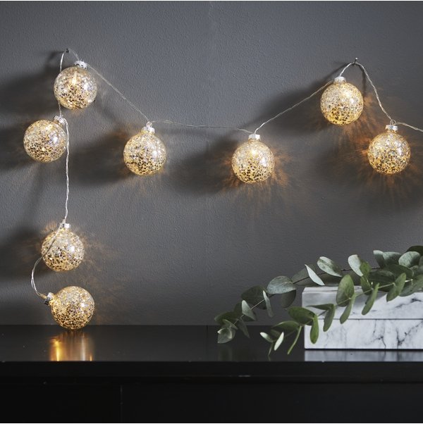 Wunderschöne Lichterkette mit Kugeln,10 LED's –
